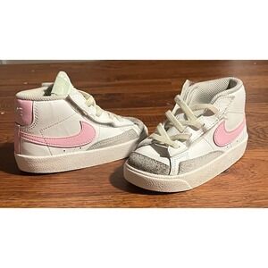 Nike Blazer Mid 77 Toddler Shoes White Pink Size 8C